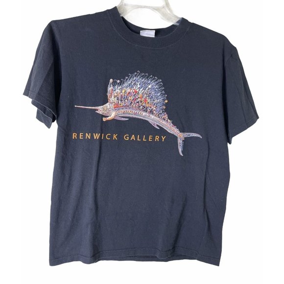 Vintage Other - Vintage 1989 Smithsonian Institution Black Graphic Shirt Renwick Gallery